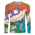thumbnail image 2 of Rugrats Mens T-Shirts Long Sleeve Printed Shirt Soft Casual Tee Top Fashion Lightweight Blouse 5XL, 2 of 6