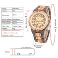 thumbnail image 3 of BotaniNest Dentily Men's Wooden Triangle Skeleton Automatic Timepiece Mechanical Wood Timekeeper For Men, 3 of 7