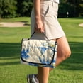thumbnail image 4 of COEQINE Golf Cart Seat Cover Blanket with Fold-Away Design, Universal Golf Accessories with 4 Pockets, Fit for EZGO Yamaha Club Cars and More, Blue Yellow Palm Tree Sailboat, 4 of 8
