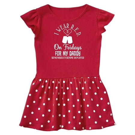

Inktastic I Wear R.e.d. on Friday For Daddy Gift Baby Girl Dress
