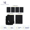 thumbnail image 5 of Sweet Home Collection 1500 Series 7 Piece Ultra Soft Microfiber Sheet Set, Split King, Black, 5 of 5