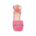 thumbnail image 4 of Women Platform Chunky Heeled Sandals Ankle Strap Sexy Open Toe Heels Chunky Block Platform Wedge Sandals, 4 of 5
