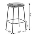 thumbnail image 2 of Set of 2 Aulani Light Brown Upholstered Metal Frame Bar Stool with Puffy Cushions, 2 of 2