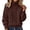 Coffee, variant on Women Cable Knit Turtleneck Sweater Long Sleeve Chunky Knit Loose Fit Fall Winter Casual Pullover Tops