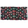 thumbnail image 7 of Yayeee Kitchen Curtains Tier Set of 2 Light Filtering 57"x24" Over Sink Window Panels, Red Block Pattern, 7 of 7