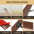 thumbnail image 6 of Yinyi Flexible Baseboard Molding Trim, Peel and Stick Rubber Baseboard Trim, Self-Adhesive Design Vinyl Wall Base Moulding Trim, 4inch(W) x 40feet(L), Brown, 6 of 7