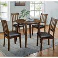 thumbnail image 6 of Furniture of America Comiga Wood 5-Piece Round Dining Table Set in Walnut, 6 of 7
