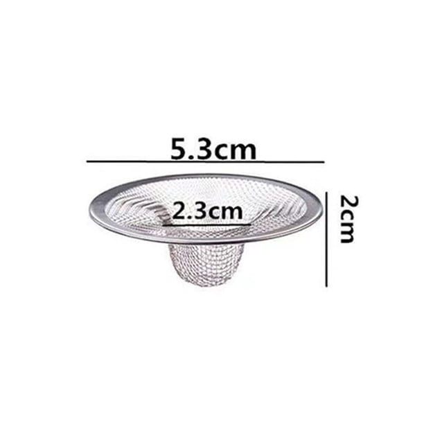 Colador de Desagüe, Atrapacabellos de Acero Inoxidable, Filtro de Drenaje, con Tapón, 7 x 3 x 3 cm, para Baño, Fregadero de Cocina