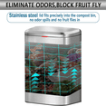 thumbnail image 4 of Hanging Kitchen Stainless-Steel Small Trash Can with Lid, 2-In- Compost Bin for Counter Top & , 8L, 4 of 6