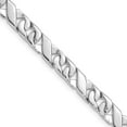 thumbnail image 4 of 10K Rose Gold White Gold 6mm Hand-Polished Fancy Link Chain Anklet 9 Inch, 4 of 5
