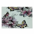 thumbnail image 1 of Floral Cutting Board, Flower Blooms Botany Bouquets Colorful Butterflies Paintbrush Watercolor Print, Decorative Tempered Glass Cutting and Serving Board, Small Size, Multicolor, by Ambesonne, 1 of 1