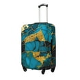 thumbnail image 2 of Salouo Watercolor Blue Marbled Pattern Travel Dust-proof Suitcase Cover, Softside Suitcase Protector Luggage Cover Protector for 18-32inch ,Not Included Suitcase, 2 of 8