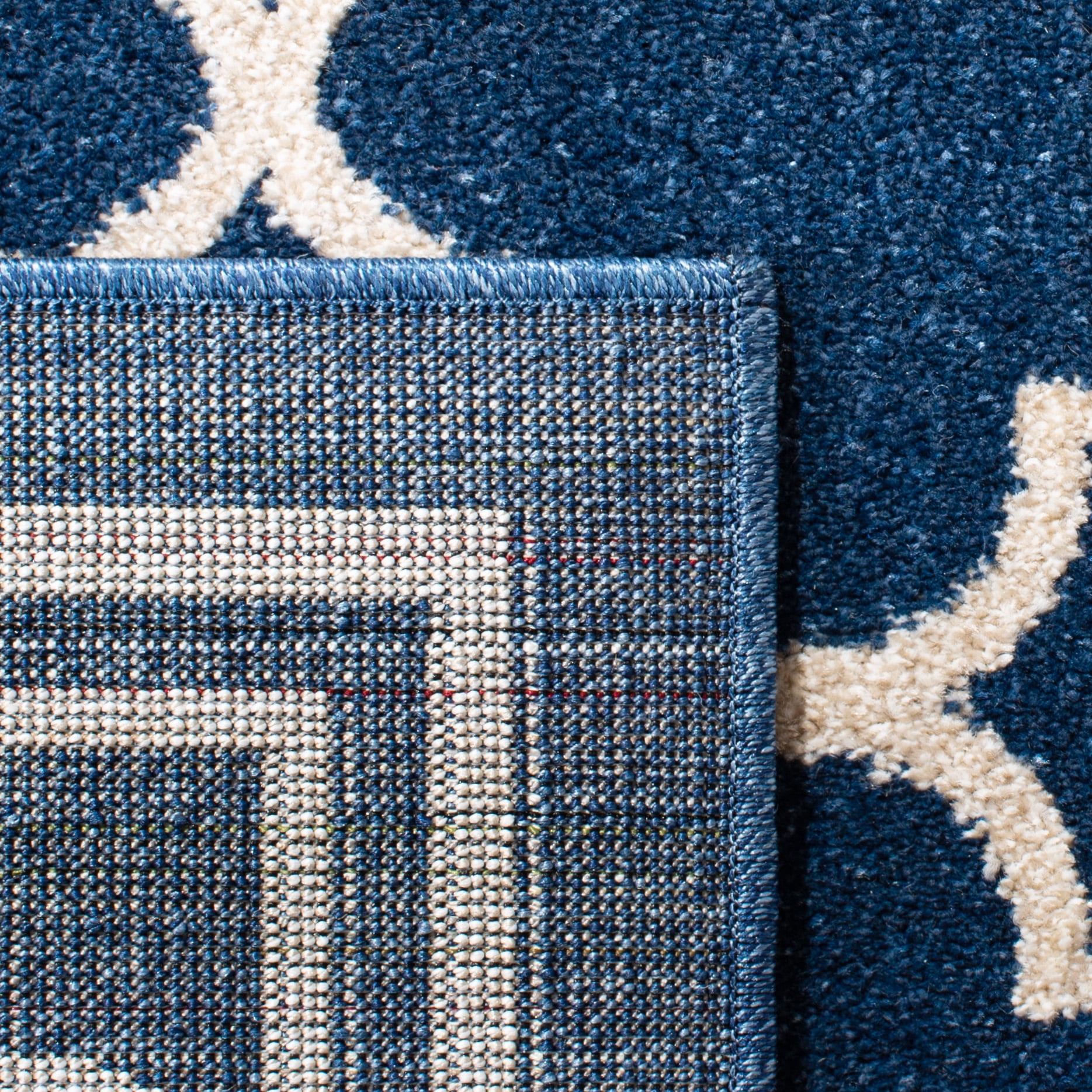 Safavieh Amherst Trina Geometric Area Rug, Navy/Beige, 3' x 3' Square