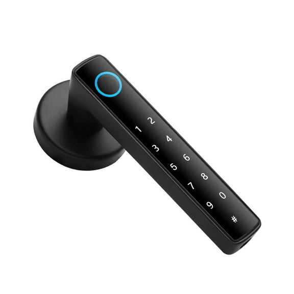 Door Lock,35-55mm Office Bedroom Door Lock Keyless Lock With Handle Remote Operation Bt Lock App Door Thicknesses 35-55mm Unlock Door Thicknesses Office Bedroom Door App Remote Dsfen