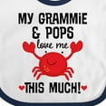 thumbnail image 4 of Inktastic Grammie and Pops Love Me Grandson Boys or Girls Baby Bib, 4 of 4