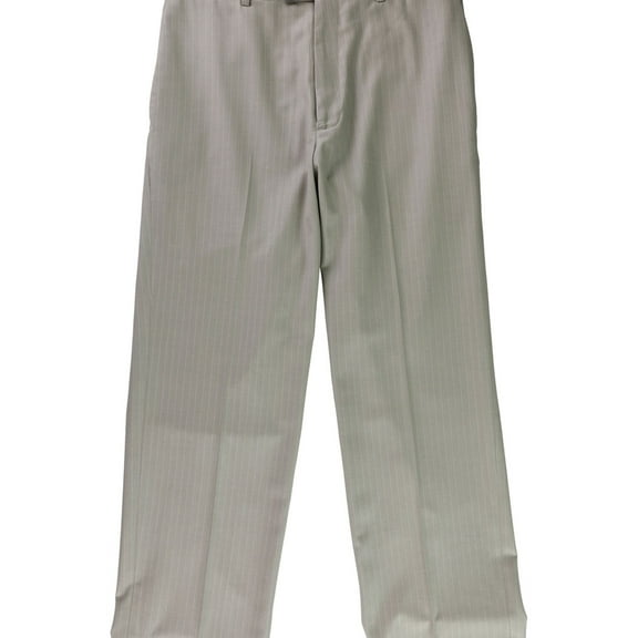 Perry Ellis Mens Pinstripe Casual Trouser Pants, Beige, 32W x 30L