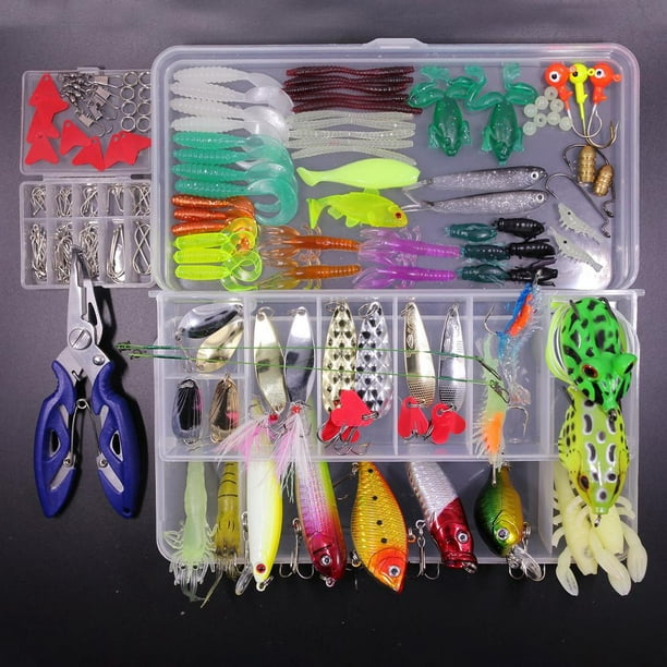 Large Fishing Tackle/Lure Lot New/ used freshwater corks hooks worms etc 