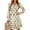 Beige, variant on Women's Printed Casual V-Neck Long Sleeve Mid-Length Dress Fashion Floral Pattern Comfortable Daily Wear with Elegant Design,White 2XL