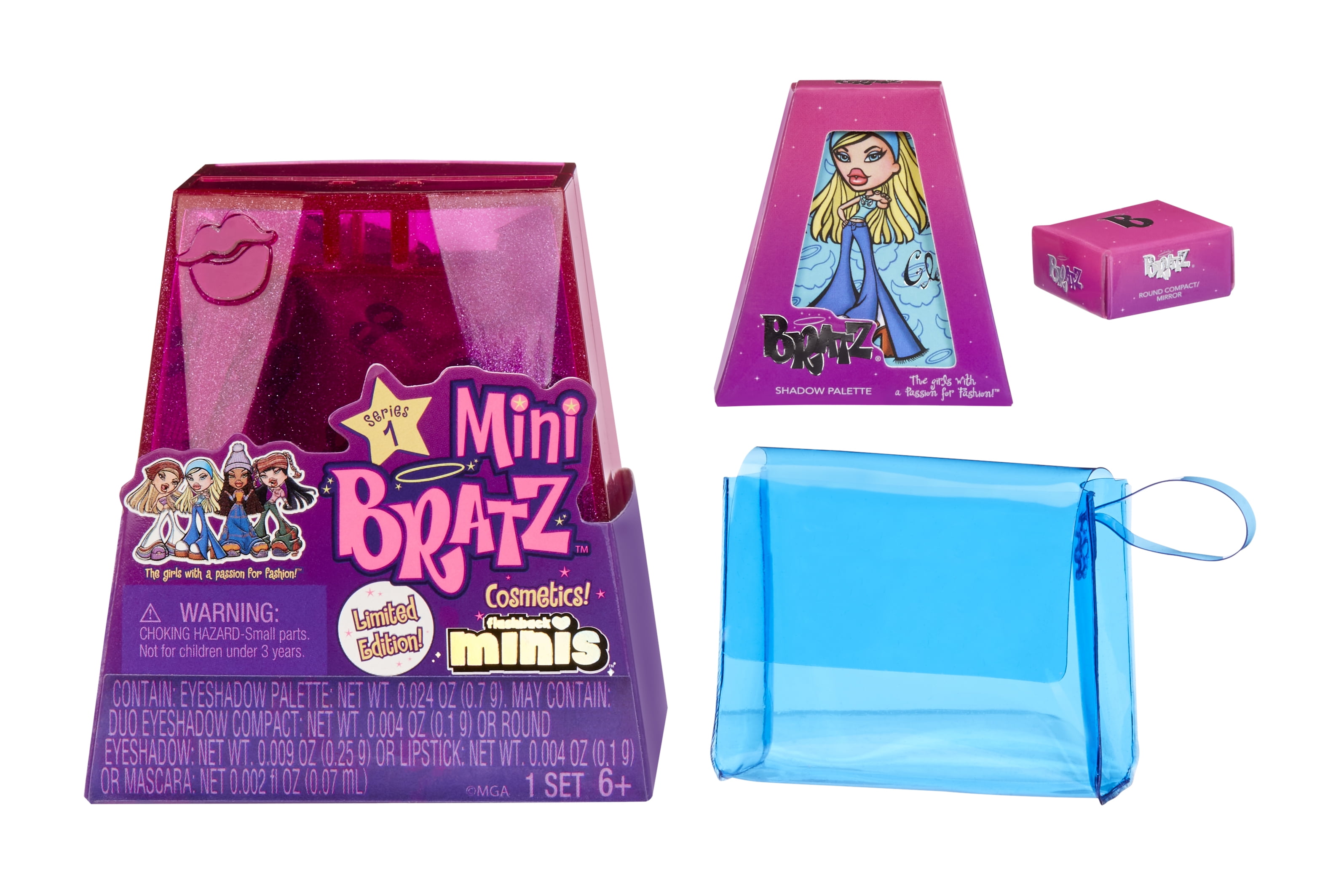 Bratz® Mini Cosmetics - 2 Bratz® Mini Cosmetics in each pack, MGA's Miniverse™, Blind packaging doubles as display, Y2K Nostalgia, Collectors Ages 6 7 8 9 10+