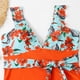 thumbnail image 5 of Traje de baño sexy con volantes de talle alto sin espalda para mujer (naranja S) FLhrweasw Para estrenar, 5 of 8