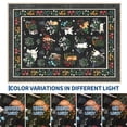 thumbnail image 5 of GlowSol 4x6 Washable Area Rug - Machine Washable Non-Slip TPR Backing, Hand-Drawn Pet & Floral Carpet for Living Room Bedroom Entryway, Black, 5 of 8