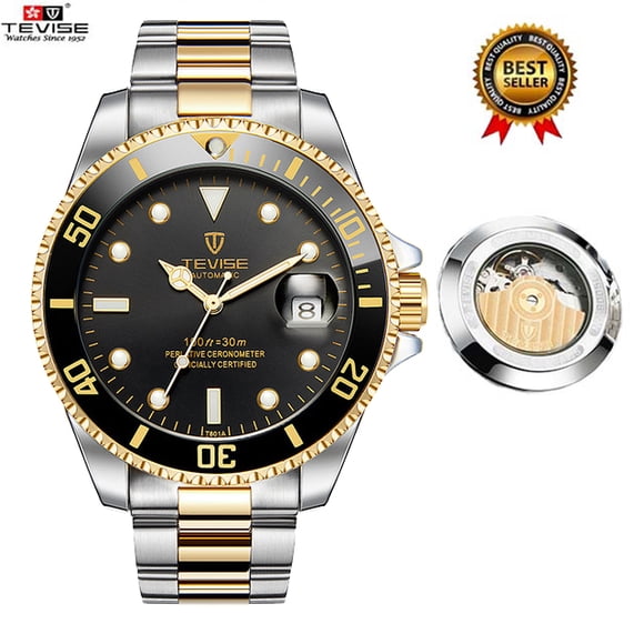 TEVISE Fashion Sport Waterproof Automatic Mechanical Watches Top Brand Luxury Calendar Luminous Male Clock Relogio
