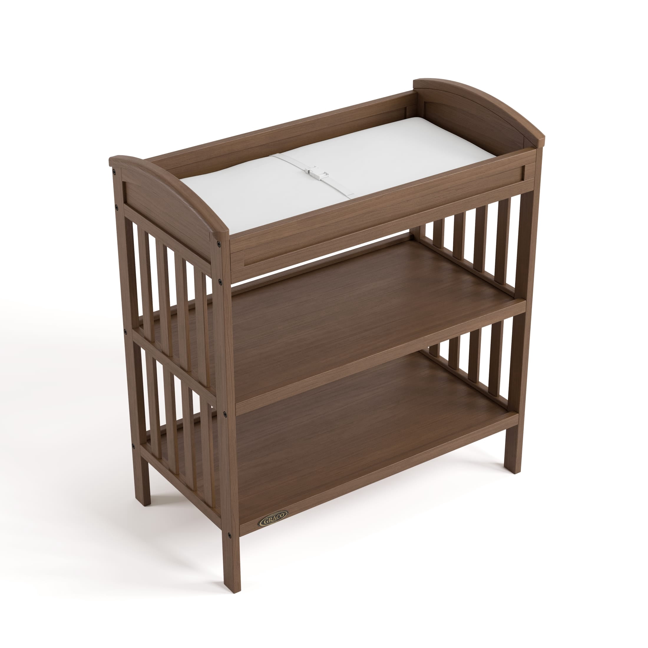 Graco Benton Infant Changing Table with Bonus Water-Resistant Changing Pad, Hazelnut