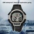 thumbnail image 4 of Reloj Deportivo Digital Para Hombre Resistente Al Agua Con Doble Zona Horaria, Alarma Y Función De Cronómetro, Calendario Diario Y Retroiluminación EL Para Correr De Noche, 4 of 7