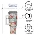 thumbnail image 4 of OBREWU Pioneer Flower Tumbler with Handle and Lid,40oz Pioneer Flower Double Wall Vacuum Insulated Tumbler,Pioneer Flower Cups Gift for Women and Men, 4 of 7