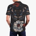 thumbnail image 6 of Salouo Midnight Butterfly Floral Dream for Men's Short Sleeve Polo Shirts,Polo Shirts for Men Performance Short Sleeve Golf Shirt Athletic Casual Collared T-Shirt-Small, 6 of 8