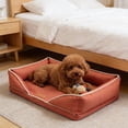 thumbnail image 4 of Dog Bed for Cats & Dogs with Reversible Removable Cover, Non-Slide Bottom & Machine Washable Pad, Suitable for Crate Floor Travel, 17.7x15x5.5in by MPOISVA, 4 of 5