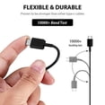 thumbnail image 4 of 10 inches (2xPack) USB Type-C Cable Compatible with Media Logitech Keyboards also Fast Quick Charges plus Data Transfer! (BLACK), 4 of 5