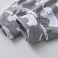 thumbnail image 6 of Infant Baby Boy Clothes Elephant Style Long Sleeve Romper + Pants + Hat 3PCS Outfits Set Gray 3-6 Months, 6 of 6