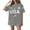 Gray, variant on Womens 4th of July American Flag T-Shirt Patriotic Oversized Navy Short Sleeve Crewneck S-XXXL,Size 2XL