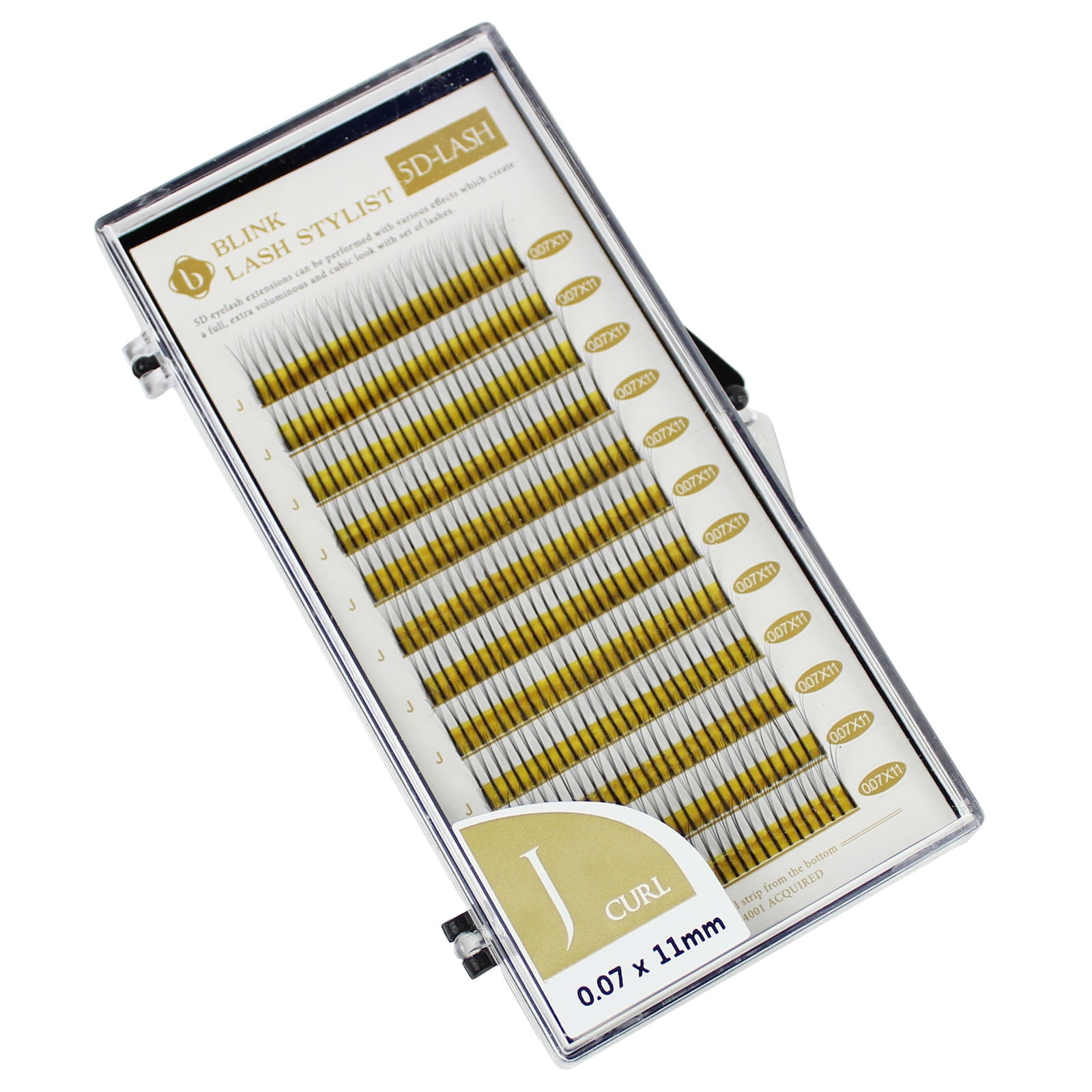 Eyelash Extension Blink 5D J 0.07mm X 11mm Curl Individual Black False