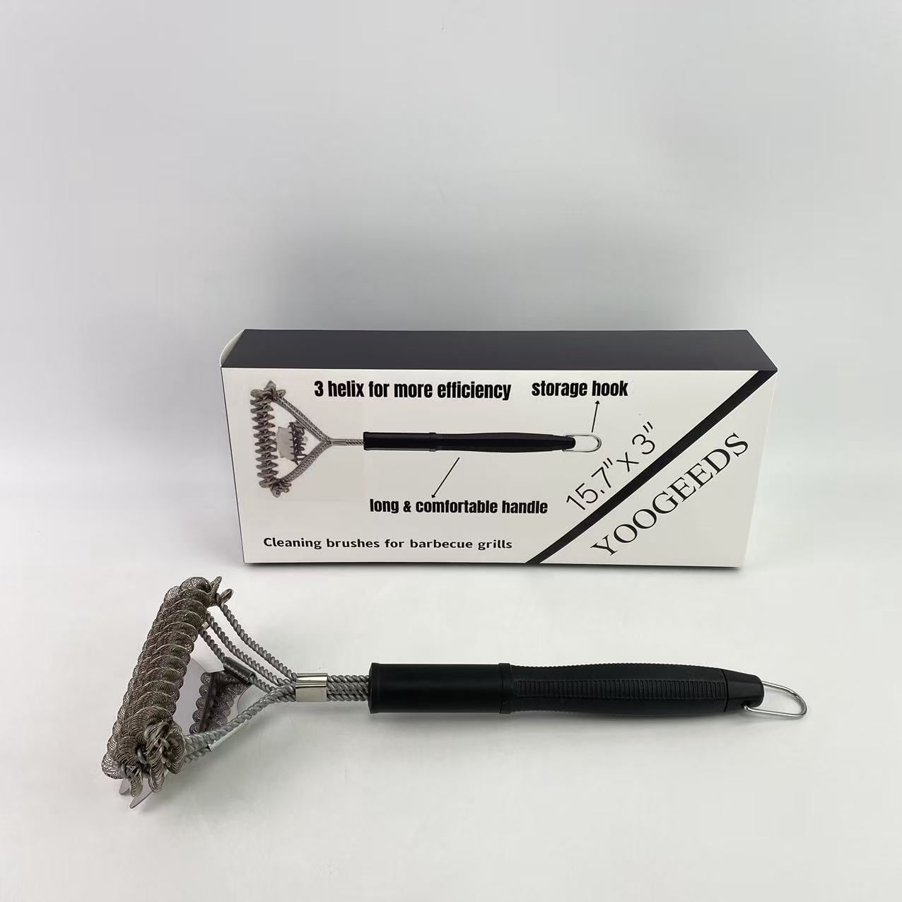 YOOGEEDSCleaning brushes for barbecue grills - Safe BBQ Brush for Grill -Stainless Grill Grate Cleaner - Safe Grill Accessories for Porcelain/Charcoal Grill - Gifts for Grill Wizard/Men/Dad
