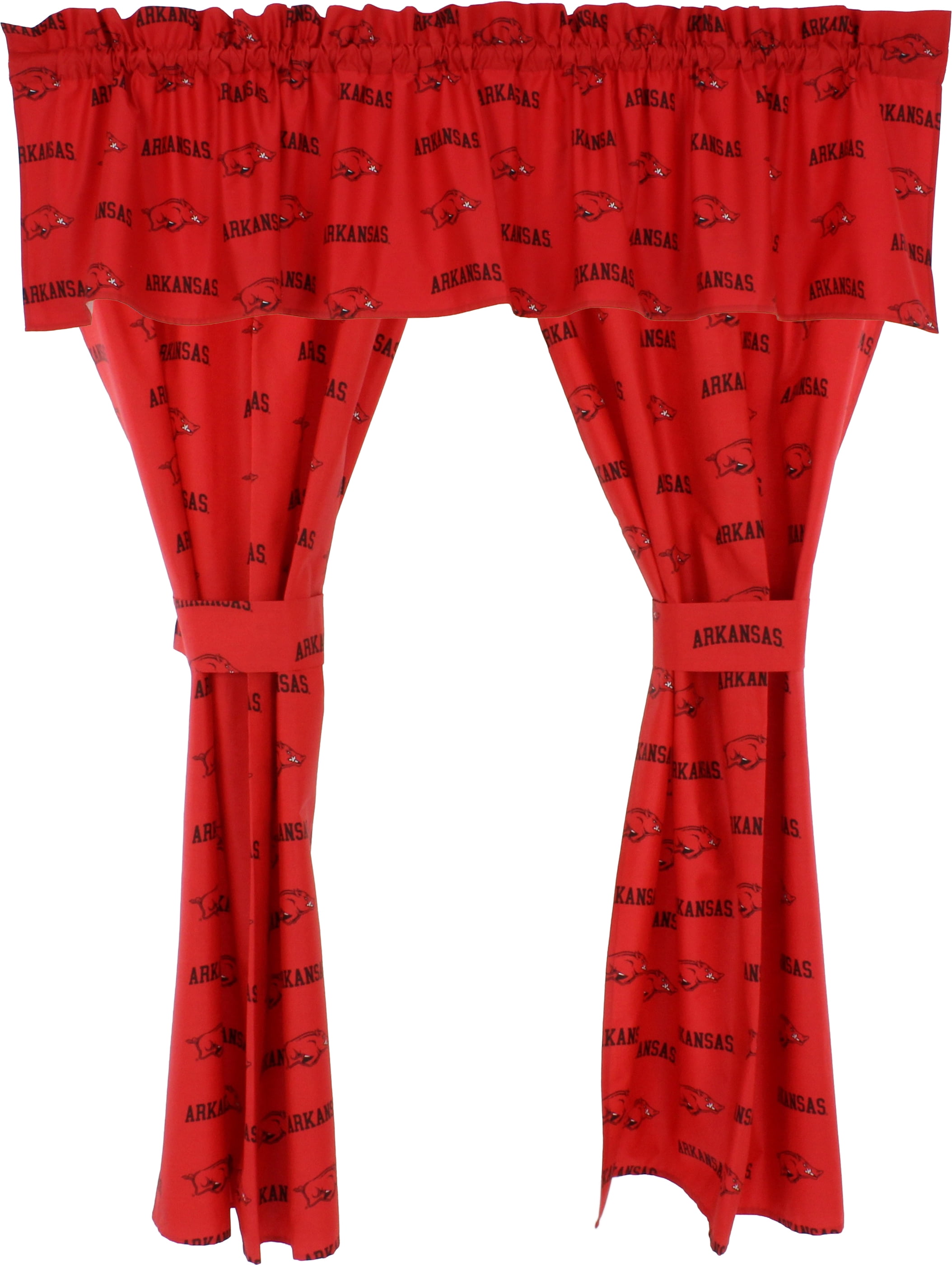 Arkansas Razorbacks 100% Cotton, 84" x 15" Curtain Valance, 1 Panel