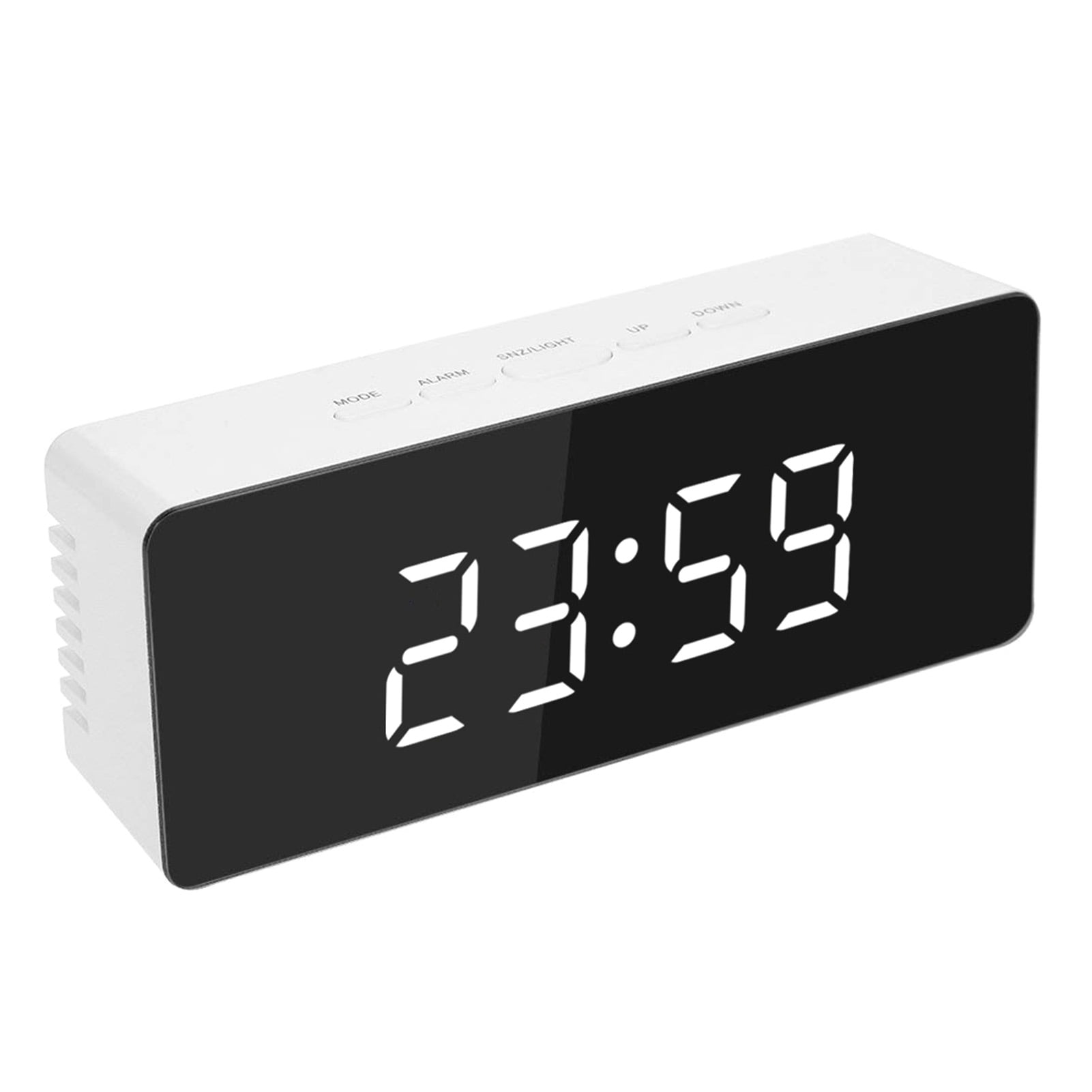 Irfora Multi-Functional Mirror Alarm Clock Digital Led Screen Bedside ...
