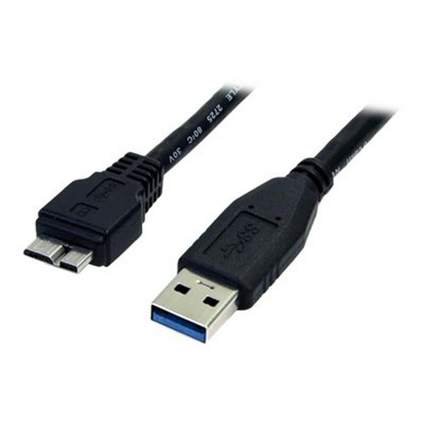 StarTech.com USB 0.5m (1.5ft) USB 3 A Micro B Noir SuperSpeed 3.0 Câble A vers - USB 3.0 Micro B Câble - 1x (M), 1x USB 3 Micro B (M) 50cm (USB3AUB50CMB) - Câble USB - Micro-USB Type B (M) à USB Type A (M) - USB 3.0 - 1.6 Ft3 - Noir - pour P/N: Sk30