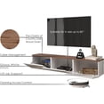 thumbnail image 5 of Maykoosh Urban Oasis 65 Inches Luxurious and Durable Floating TV Stand Wall Mounted Entertainment Center with Cable Management, Sturdy Floating Entertainment Center Wood Like, 5 of 12