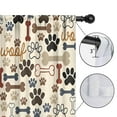 thumbnail image 4 of Blackout Kids Curtains,Paw Prints and Bones Childrens Insulated Curtains Set Of 2,Bedroom Essentials,Toddler Room Decor 52x84in(132x213cm), 4 of 4