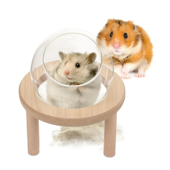TOYMYTOY Glass Hamster Sand Bath Box Small Pet Bathroom Lightweight Practical for Home and Pet Store