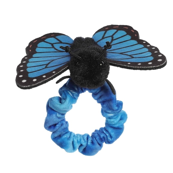 Aurora® Vibrant Wrist Fliers™ Blue Morpho Butterfly Stuffed Animal - Eye-Catching Designs to Wear - Perfect for Kids 3  Years and Animal Loving Adults - Blue 5 Inches