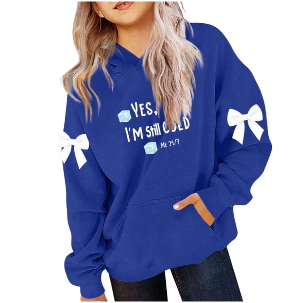 Camiseta de manga larga con lazo para niños, cuello redondo liso, parte superior lisa, adecuada para niños y niñas, sudadera con capucha para niñas, parte superior de poliéster