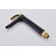 thumbnail image 5 of Grifo de lavabo de una sola palanca Grifo de baño superior alto Tema negro Manija de cromo dorado Grifo de una sola manija de latón JFHHH pequeña, 5 of 5