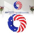 thumbnail image 2 of Patriotic Wreaths for Front Door, Qyaukm 4th of July Patriotic Wreath with Bow Front Door Hanging Decor, Patriotic Decorations, 2 of 9