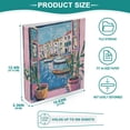 thumbnail image 3 of FORMRS 3 Ring Binder 1.5 inch with Pockets Set of 2 Clip Board 200 Sheets Capacity, Blue Plants Window, 3 of 8