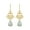 Yellow, variant on 7x5 MM Pear Shape Opal 925 Sterling Silver Rose Vermeil Filigree Dangle Drop Mother's Day Gift Women Earring