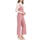 thumbnail image 4 of INSPIRE CHIC Mono Casual de Mujer con Pierna Ancha y Bolsillos, Overoles de Punto, Talla S, Rosa, 4 of 5