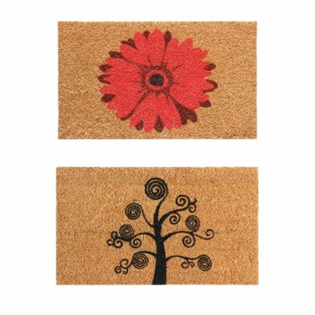 Rubber-Cal 10-108-021 Tapis de Porte en Coco de 18 x 30 Po